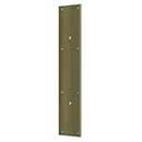 Deltana [PPH3520U5] Solid Brass Door Push Plate - Pre-Drilled 10" C/C Holes - Antique Brass Finish - 3 1/2" W x 20" L