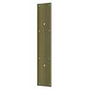 Deltana [PPH3520U5] Solid Brass Door Push Plate - Pre-Drilled 10&quot; C/C Holes - Antique Brass Finish - 3 1/2&quot; W x 20&quot; L