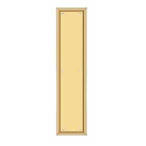 Deltana [PP2280CR003] Solid Brass Door Push Plate - Framed - Polished Brass (PVD) Finish - 3 1/2" W x 15" L