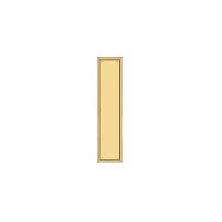 Deltana [PP2280CR003] Solid Brass Door Push Plate - Framed - Polished Brass (PVD) Finish - 3 1/2&quot; W x 15&quot; L