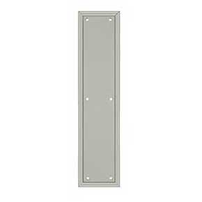Deltana [PP2280U15] Solid Brass Door Push Plate - Framed - Brushed Nickel Finish - 3 1/2" W x 15" L