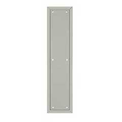 Deltana [PP2280U15] Solid Brass Door Push Plate - Framed - Brushed Nickel Finish - 3 1/2&quot; W x 15&quot; L