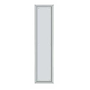 Deltana [PP2280U26] Solid Brass Door Push Plate - Framed - Polished Chrome Finish - 3 1/2" W x 15" L