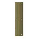 Deltana [PP2280U5] Solid Brass Door Push Plate - Framed - Antique Brass Finish - 3 1/2" W x 15" L