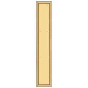 Deltana [PP2281CR003] Solid Brass Door Push Plate - Framed - Polished Brass (PVD) Finish - 3 1/2" W x 20" L