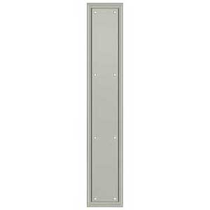 Deltana [PP2281U15] Solid Brass Door Push Plate - Framed - Brushed Nickel Finish - 3 1/2" W x 20" L
