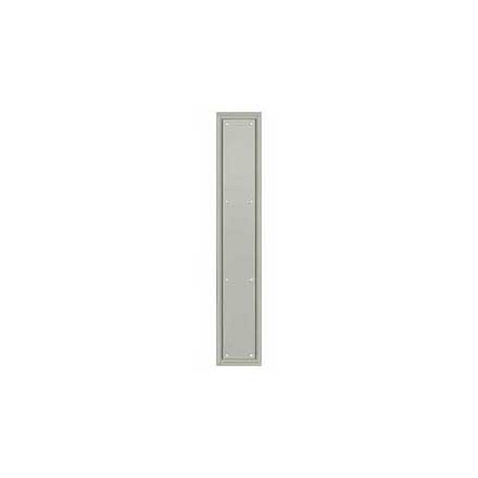 Deltana [PP2281U15] Solid Brass Door Push Plate - Framed - Brushed Nickel Finish - 3 1/2&quot; W x 20&quot; L