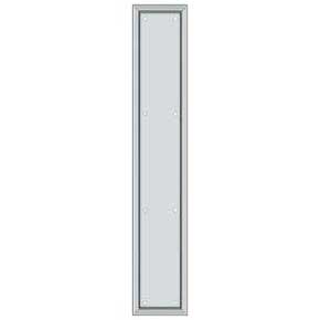 Deltana [PP2281U26] Solid Brass Door Push Plate - Framed - Polished Chrome Finish - 3 1/2" W x 20" L