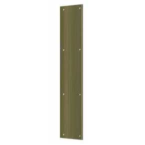 Deltana [PP3520U5] Solid Brass Door Push Plate - Antique Brass Finish - 3 1/2" W x 20" L