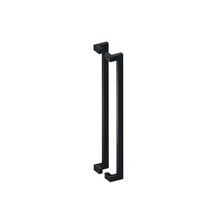 Deltana [SSPOBB36U19] Stainless Steel Back-To-Back Door Pull Handle - Offset - Square Bar - Paint Black Finish - 36&quot; L