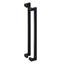Deltana [SSPOBB36U19] Stainless Steel Back-To-Back Door Pull Handle - Offset - Square Bar - Paint Black Finish - 36" L