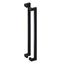 Deltana [SSPOBB36U19] Stainless Steel Back-To-Back Door Pull Handle - Offset - Square Bar - Paint Black Finish - 36&quot; L