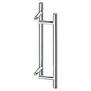 Deltana [SSPORBB24U32D] Stainless Steel Back-To-Back Door Pull Handle - Offset - Round Bar - Brushed Finish - 24&quot; L