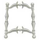 Deltana [OHP620U15] Solid Brass Back-To-Back Door Pull Handle - Offset - Brushed Nickel Finish - 6 3/16&quot; L