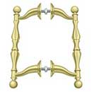 Deltana [OHP620U3] Solid Brass Back-To-Back Door Pull Handle - Offset - Polished Brass Finish - 6 3/16" L