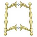 Deltana [OHP620U3] Solid Brass Back-To-Back Door Pull Handle - Offset - Polished Brass Finish - 6 3/16&quot; L