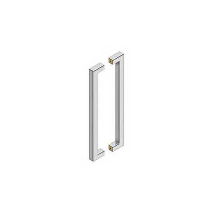 Deltana [SSPBB1810U32] Stainless Steel Back-To-Back Door Pull Handle - Contemporary Square - Polished Finish - 18&quot; C/C - 19&quot; L