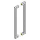 Deltana [SSPBB1810U32D] Stainless Steel Back-To-Back Door Pull Handle - Contemporary Square - Brushed Finish - 18&quot; C/C - 19&quot; L