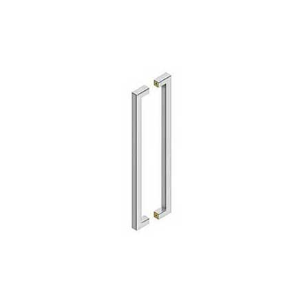 Deltana [SSPBB2410U32] Stainless Steel Back-To-Back Door Pull Handle - Contemporary Square - Polished Finish - 24" C/C - 25" L
