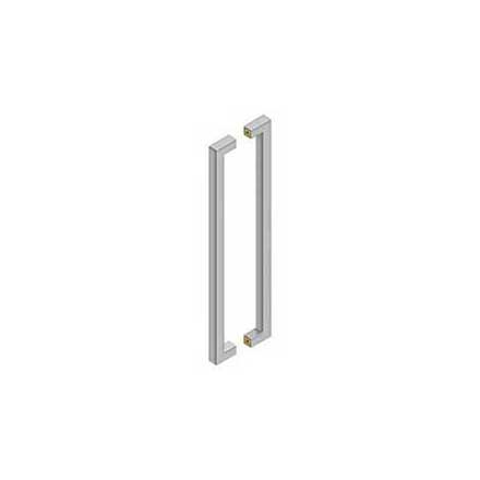 Deltana [SSPBB2410U32D] Stainless Steel Back-To-Back Door Pull Handle - Contemporary Square - Brushed Finish - 24&quot; C/C - 25&quot; L