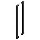 Deltana [SSPBB3615U19] Stainless Steel Back-To-Back Door Pull Handle - Contemporary Square - Paint Black Finish - 36" C/C - 37 7/16" L