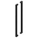 Deltana [SSPBB4215U19] Stainless Steel Back-To-Back Door Pull Handle - Contemporary Square - Paint Black Finish - 42" C/C - 43 1/2" L