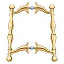 Deltana [OHP620CR003] Solid Brass Back-To-Back Door Pull Handle - Offset - Polished Brass (PVD) Finish - 6 3/16&quot; L