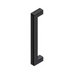 Deltana [SSP1210U19] Stainless Steel Single Side Door Pull Handle - Contemporary Square - Paint Black Finish - 12&quot; C/C - 13&quot; L