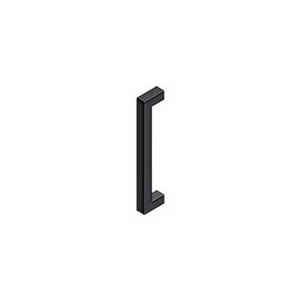 Deltana [SSP1210U19] Stainless Steel Single Side Door Pull Handle - Contemporary Square - Paint Black Finish - 12&quot; C/C - 13&quot; L