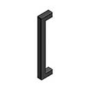 Deltana [SSP1210U19] Stainless Steel Single Side Door Pull Handle - Contemporary Square - Paint Black Finish - 12" C/C - 13" L