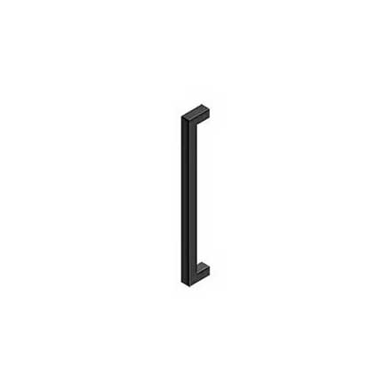 Deltana [SSP1810U19] Stainless Steel Single Side Door Pull Handle - Contemporary Square - Paint Black Finish - 18" C/C - 19" L