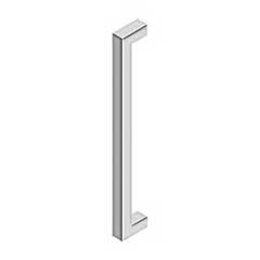 Deltana [SSP1810U32] Stainless Steel Single Side Door Pull Handle - Contemporary Square - Polished Finish - 18&quot; C/C - 19&quot; L