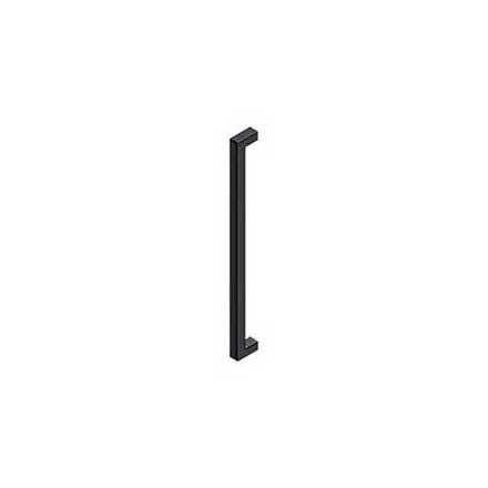 Deltana [SSP2410U19] Stainless Steel Single Side Door Pull Handle - Contemporary Square - Paint Black Finish - 24&quot; C/C - 25&quot; L