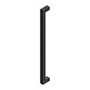 Deltana [SSP2410U19] Stainless Steel Single Side Door Pull Handle - Contemporary Square - Paint Black Finish - 24" C/C - 25" L