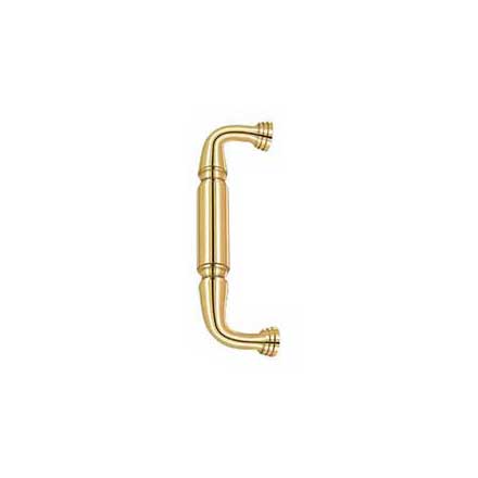 Deltana [DP2574CR003] Solid Brass Thru-Bolt Door Pull Handle - Polished Brass (PVD) Finish - 8&quot; C/C - 8 7/8&quot; L