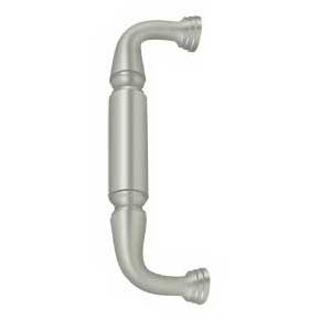 Deltana [DP2574U15] Solid Brass Thru-Bolt Door Pull Handle - Brushed Nickel Finish - 8" C/C - 8 7/8" L