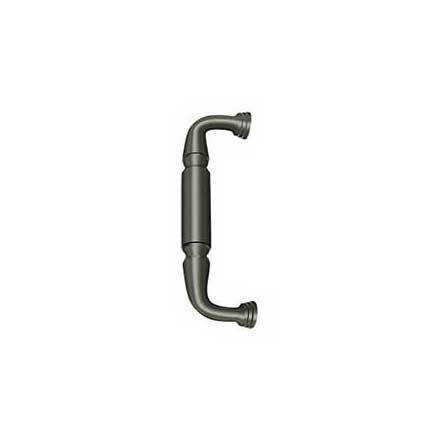 Deltana [DP2574U15A] Solid Brass Thru-Bolt Door Pull Handle - Antique Nickel Finish - 8&quot; C/C - 8 7/8&quot; L