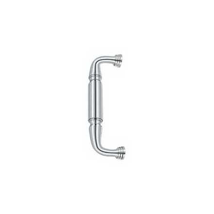 Deltana [DP2574U26] Solid Brass Thru-Bolt Door Pull Handle - Polished Chrome Finish - 8&quot; C/C - 8 7/8&quot; L