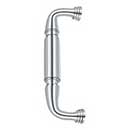 Deltana [DP2574U26] Solid Brass Thru-Bolt Door Pull Handle - Polished Chrome Finish - 8&quot; C/C - 8 7/8&quot; L