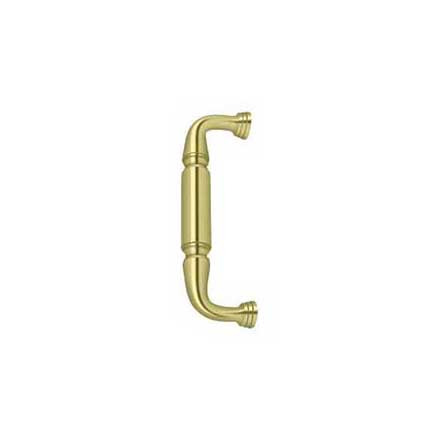 Deltana [DP2574U3] Solid Brass Thru-Bolt Door Pull Handle - Polished Brass Finish - 8&quot; C/C - 8 7/8&quot; L