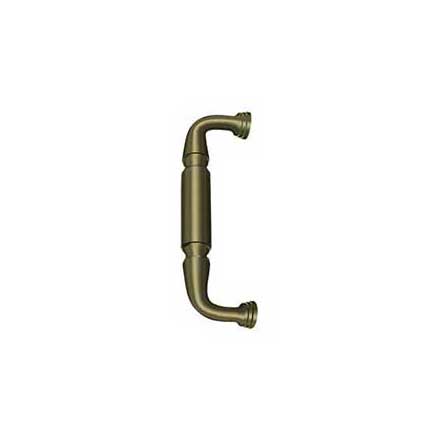 Deltana [DP2574U5] Solid Brass Thru-Bolt Door Pull Handle - Antique Brass Finish - 8&quot; C/C - 8 7/8&quot; L