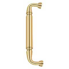 Deltana [DP2575CR003] Solid Brass Thru-Bolt Door Pull Handle - Polished Brass (PVD) Finish - 10&quot; C/C - 11&quot; L