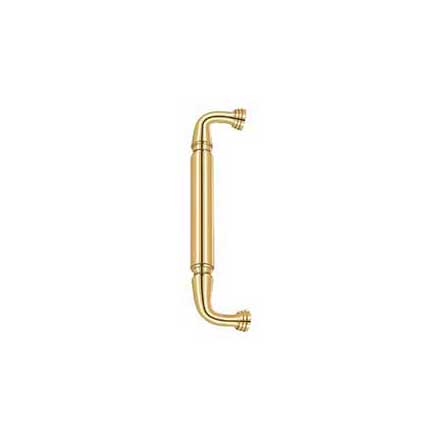 Deltana [DP2575CR003] Solid Brass Thru-Bolt Door Pull Handle - Polished Brass (PVD) Finish - 10" C/C - 11" L