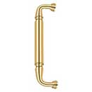 Deltana [DP2575CR003] Solid Brass Thru-Bolt Door Pull Handle - Polished Brass (PVD) Finish - 10" C/C - 11" L