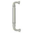Deltana [DP2575U15] Solid Brass Thru-Bolt Door Pull Handle - Brushed Nickel Finish - 10" C/C - 11" L
