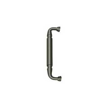 Deltana [DP2575U15A] Solid Brass Thru-Bolt Door Pull Handle - Antique Nickel Finish - 10" C/C - 11" L