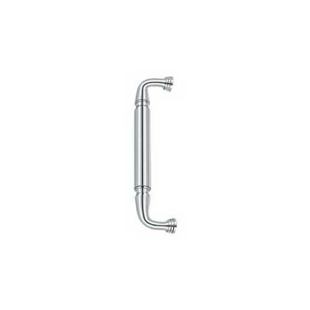 Deltana [DP2575U26] Solid Brass Thru-Bolt Door Pull Handle - Polished Chrome Finish - 10&quot; C/C - 11&quot; L