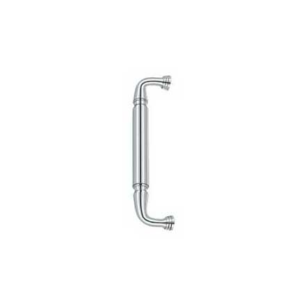 Deltana [DP2575U26] Solid Brass Thru-Bolt Door Pull Handle - Polished Chrome Finish - 10&quot; C/C - 11&quot; L