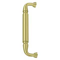 Deltana [DP2575U3] Solid Brass Thru-Bolt Door Pull Handle - Polished Brass Finish - 10&quot; C/C - 11&quot; L