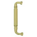 Deltana [DP2575U3] Solid Brass Thru-Bolt Door Pull Handle - Polished Brass Finish - 10" C/C - 11" L